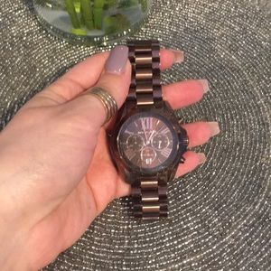CHOCOLATE BROWN MK WATCH